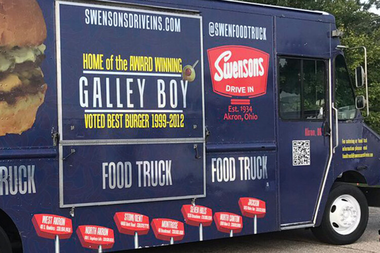 Have Swensons food truck cater your next event! Birthday Catering • Wedding Catering • Office parties • Graduations • Grand openings • Bat & Bar mitzvahs • Block parties | Ohio catering