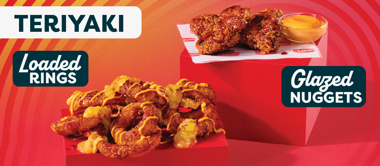 Teriyaki Loaded Onion Rings and Teriyaki Glazed Crispy Nuggets