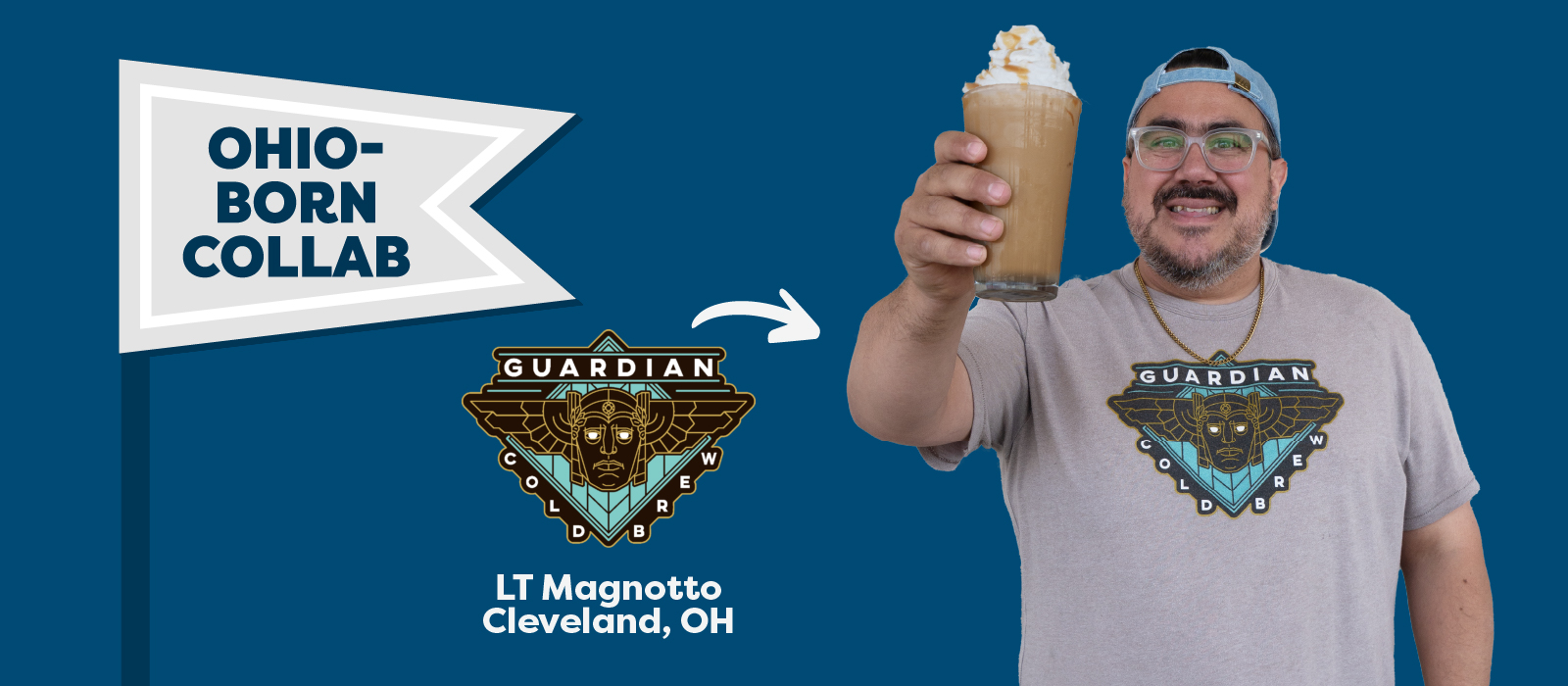 Ohio-Born Collab. Guardian Cold Brew. LT Magnotto, Cleveland, Ohio.